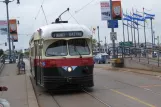 San Francisco F-Market & Wharves mit Triebwagen 1077 am The Embarcadero & Stockton Street (2010)