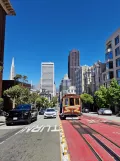 San Francisco Kabelstraßenbahn California mit Kabelstraßenbahn 56 am Market & 5th (2023)