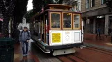 San Francisco Kabelstraßenbahn Powell-Mason mit Kabelstraßenbahn 19 am Market & Powell (2019)