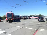 San Francisco Straßenbahnlinie N Judah mit Gelenkwagen 2014 am Ocean Beach (2023)