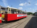 Skjoldenæsholm 1435 mm mit Beiwagen 4384 am Das Straßenbahnmuseum (2019)