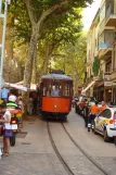 Sóller Straßenbahnlinie mit Triebwagen 22 am Mercat (2011)