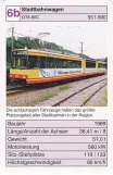 Spielkarte: Karlsruhe Regionallinie S1 mit Gelenkwagen 559 (2002)