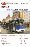 Spielkarte: Rostock Triebwagen 704 auf Lange Straße (2014)