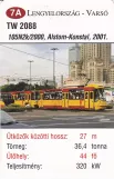 Spielkarte: Warschau Straßenbahnlinie 9 mit Triebwagen 2088 auf Marszatkawska (2014)