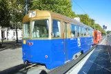 Stockholm Restaurantlinie Cafetåget mit Beiwagen 618 auf Styrmansgatan (2011)