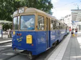 Stockholm Restaurantlinie Cafetåget mit Beiwagen 618, die Rückseite Nybroplan (2015)