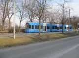 Stockholm Straßenbahnlinie 7S Spårväg City mit Niederflurgelenkwagen 5 auf Djurgårdsvägen (2019)