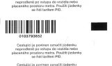 Stundenkarte für Dopravní podnik hlavního města Prahy (DPP), die Rückseite (2001)