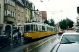 Stuttgart Straßenbahnlinie 15 mit Gelenkwagen 416 am Kirchtalstr. (2003)