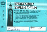 Touristenkarte für Storstockholms Lokaltrafik (SL), die Vorderseite (1984)