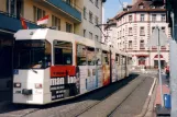 Würzburg Zusätzliche Linie 1 mit Gelenkwagen 208 am Brücknerstraße (2007)