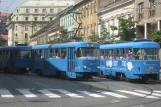 Zagreb Straßenbahnlinie 14 mit Triebwagen 467 auf Draškovićeva ulica (2008)