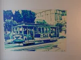 Zeichnung: San Francisco Kabelstraßenbahn California mit Kabelstraßenbahn 57nah California & Hyde (2023)