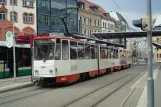 Zwickau Straßenbahnlinie 3 mit Gelenkwagen 934 am Zentrum (2008)