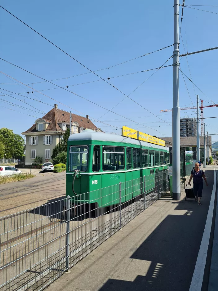 Basel Beiwagen 1475 vor Tram-Museum Basel (2022)