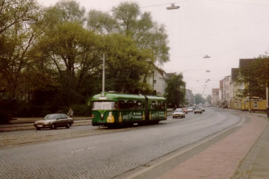 Bremen Zusätzliche Linie 5 mit Gelenkwagen 431nah Theater am Leibnizplatz (1989)