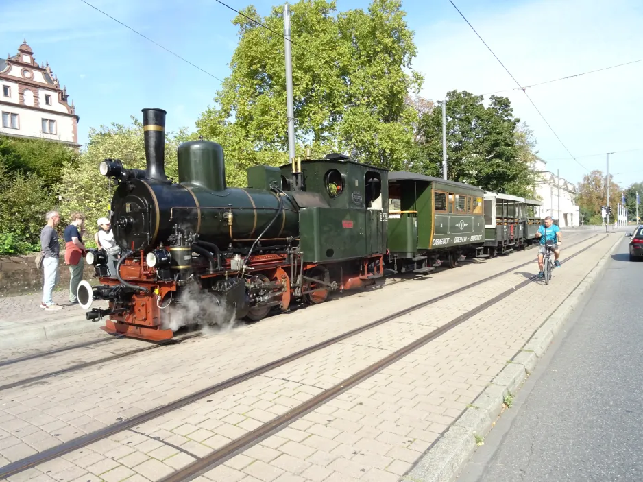 Darmstadt Dampftriebwagen 7 am Schloss (2024)