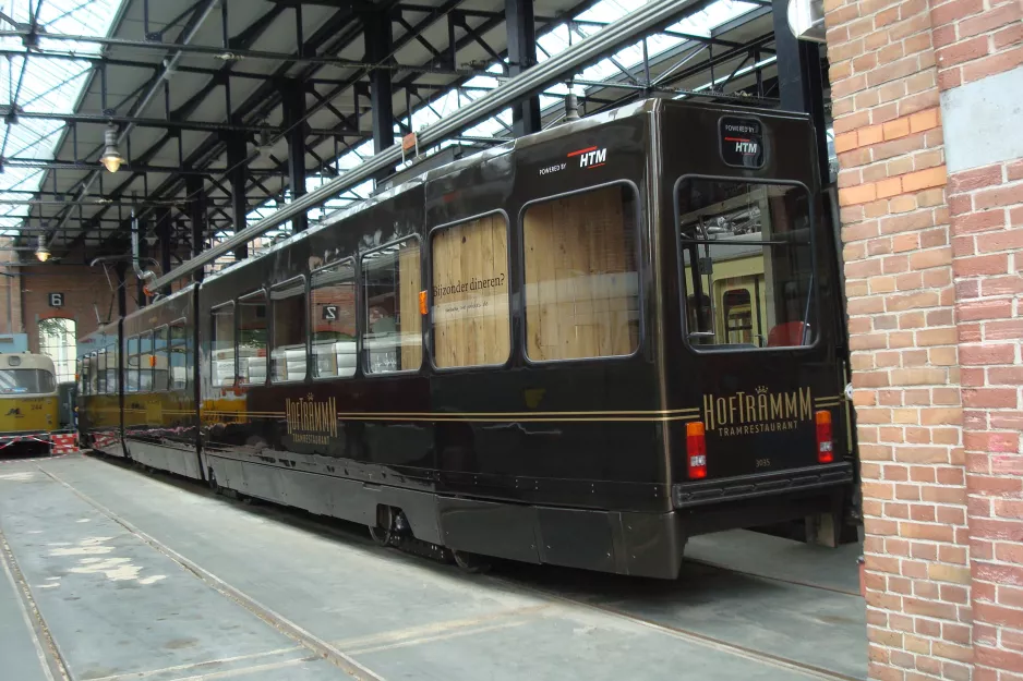 Den Haag Gelenkwagen 3035 auf Haags Openbaar Vervoer Museum (2014)