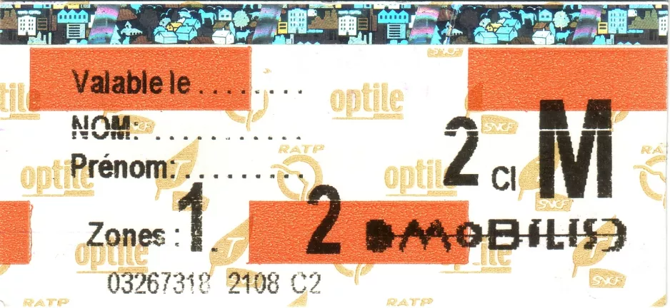Einzelfahrschein: die Vorderseite: Valable le........
(2007)