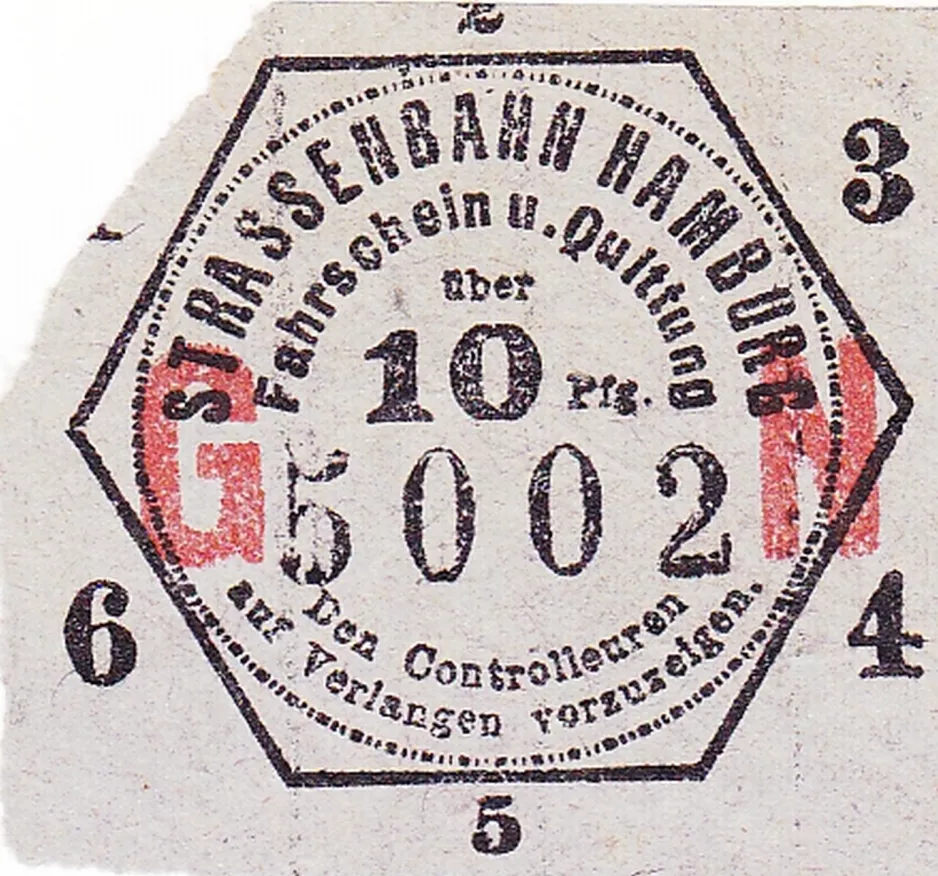 Erwachsenkarte für Hamburger Hochbahn (HHA), die Vorderseite (1920)
