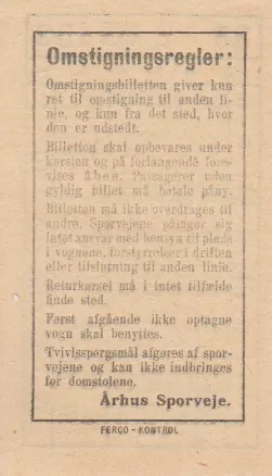 Freikarte für Straßenbahnmuseum Skjoldenæsholm, die Rückseite (2021)