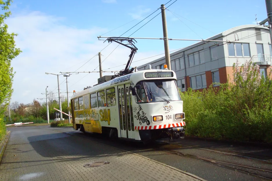 Gera Schleifwagen 104 am Depot Zoitzbergstr. (2014)