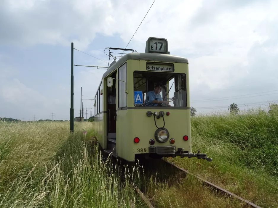 Hannover Aaßenstrecke mit Triebwagen 389 am Feld am Stichkanal (2018)