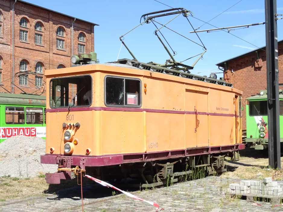 Hannover Arbeitswagen 801 am Straßenbahn-Museum (2022)