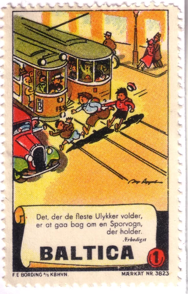 Karton Etikett: Ærbødigst BALTICA
(1933)