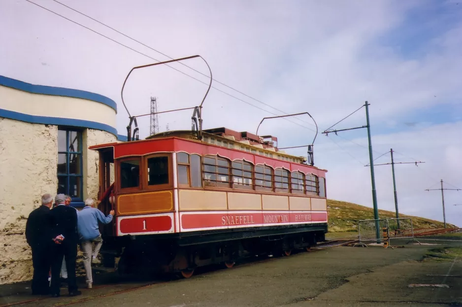 Laxey, Isle of Man Snaefell Mountain Railway mit Triebwagen 1 am Snaefell Mountain (2006)