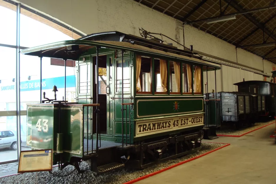 Lüttich Triebwagen 43 im Musée des Transports en Commun (2010)