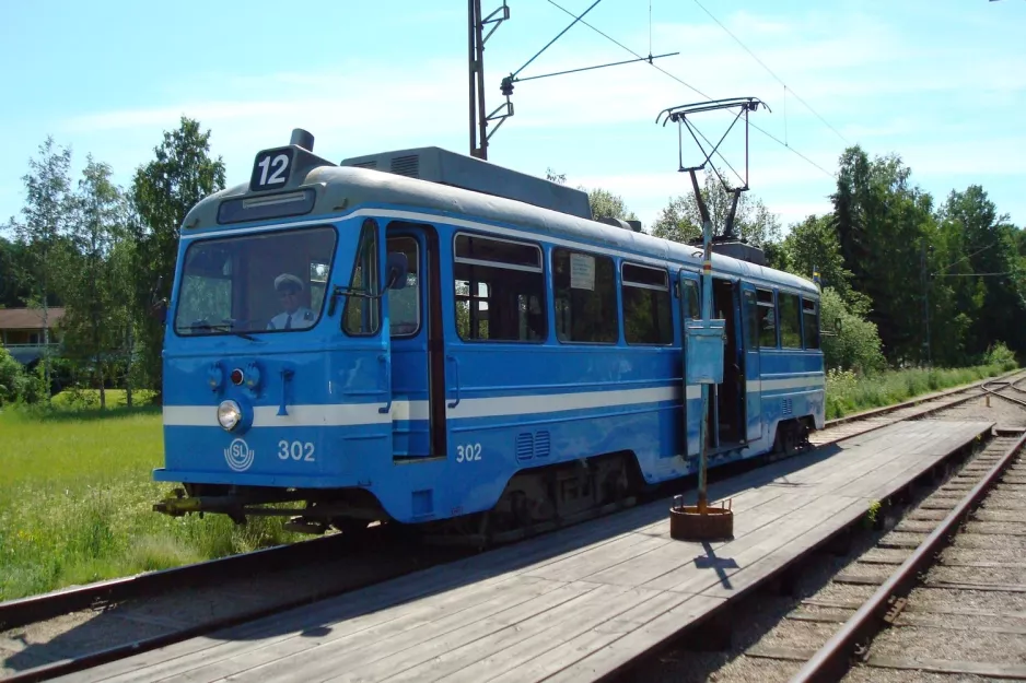 Malmköping Museumslinie mit Triebwagen 302 am Malmakvarn (2009)