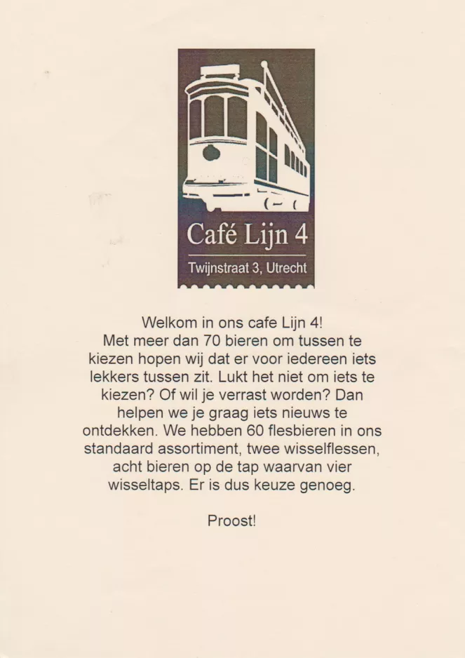 Menükarte: Utrecht Café Lijn 4 (2022)