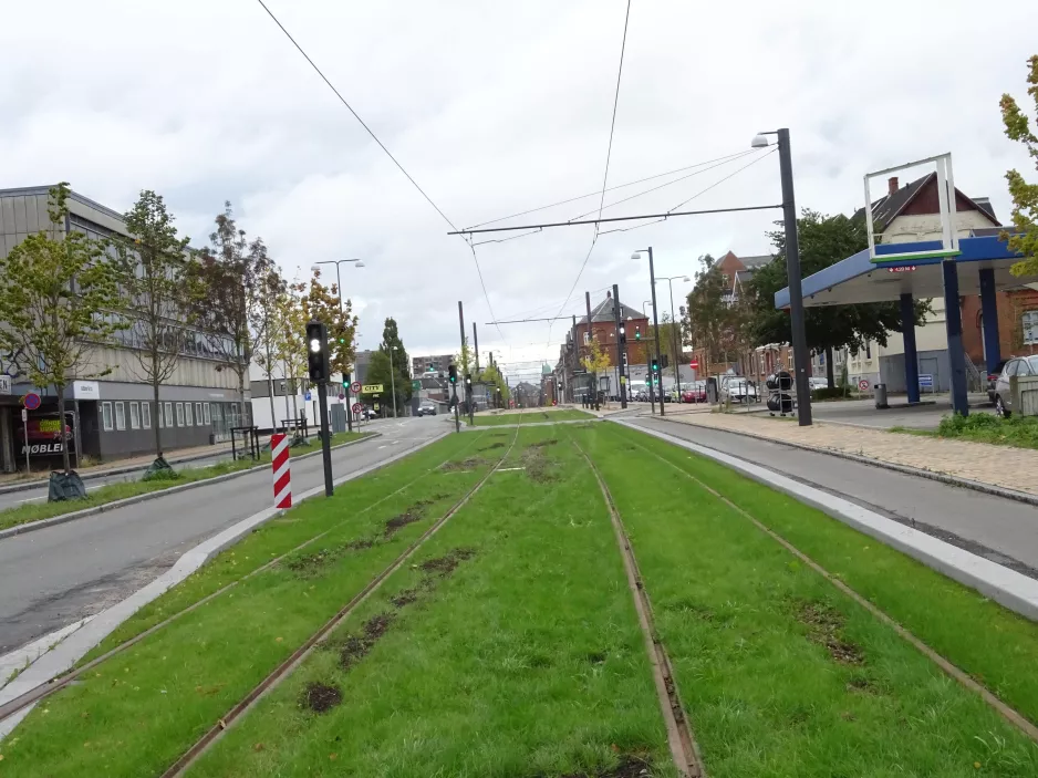 Odense Letbane  auf Vestre Stationsvej (2021)