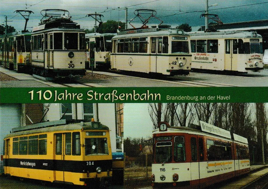 Postkarte: 110 Jahre Straßenbahn Brandenburg an der Havel (2007)