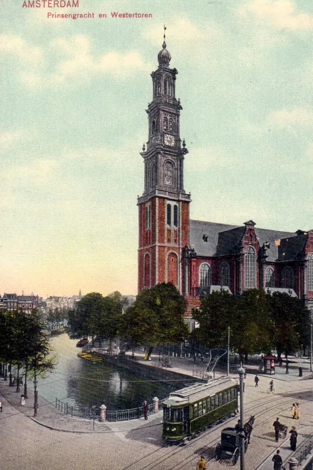 Postkarte: Amsterdam auf Prisengracht (1905)