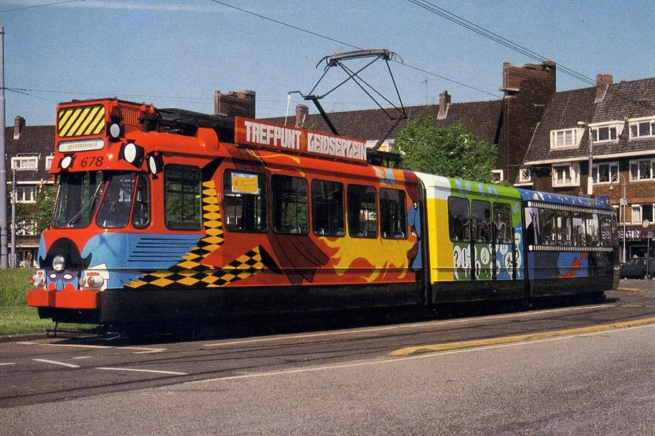 Postkarte: Amsterdam Gelenkwagen 678 auf Flevoweg (1986)