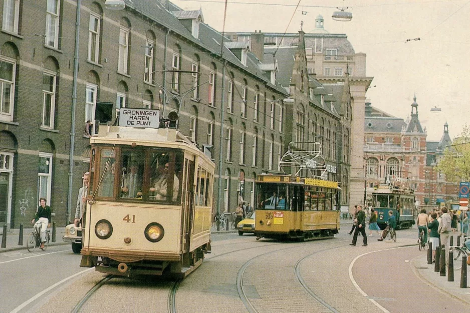 Postkarte: Amsterdam Triebwagen 41 nahe bei Leidseplein (1981)