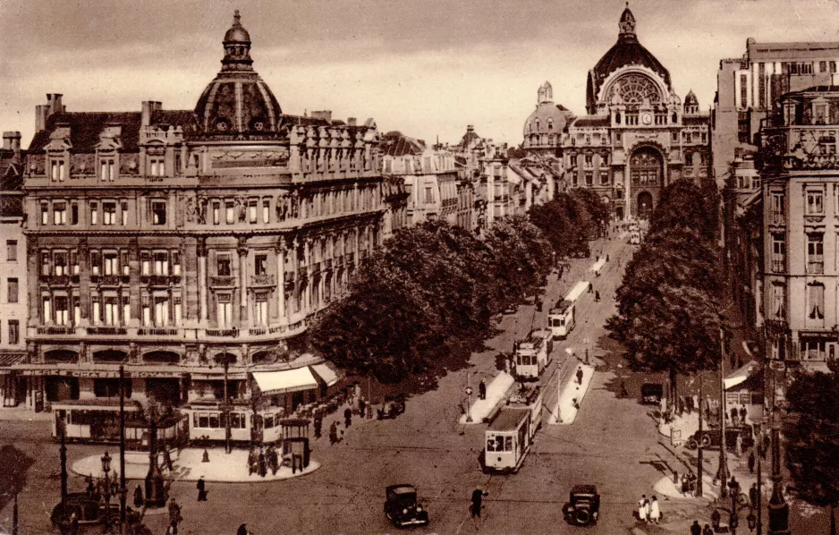 Postkarte: Antwerpen auf Avenue Keyzer/De Keyzerlei (1950)