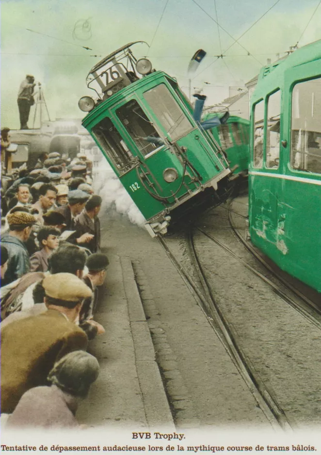 Postkarte: Basel Triebwagen 162 im Basel (2017)