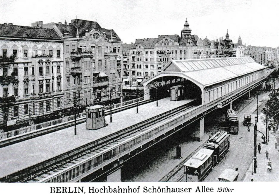 Postkarte: Berlin am S+U Schönhauser Allee (1913-1919)