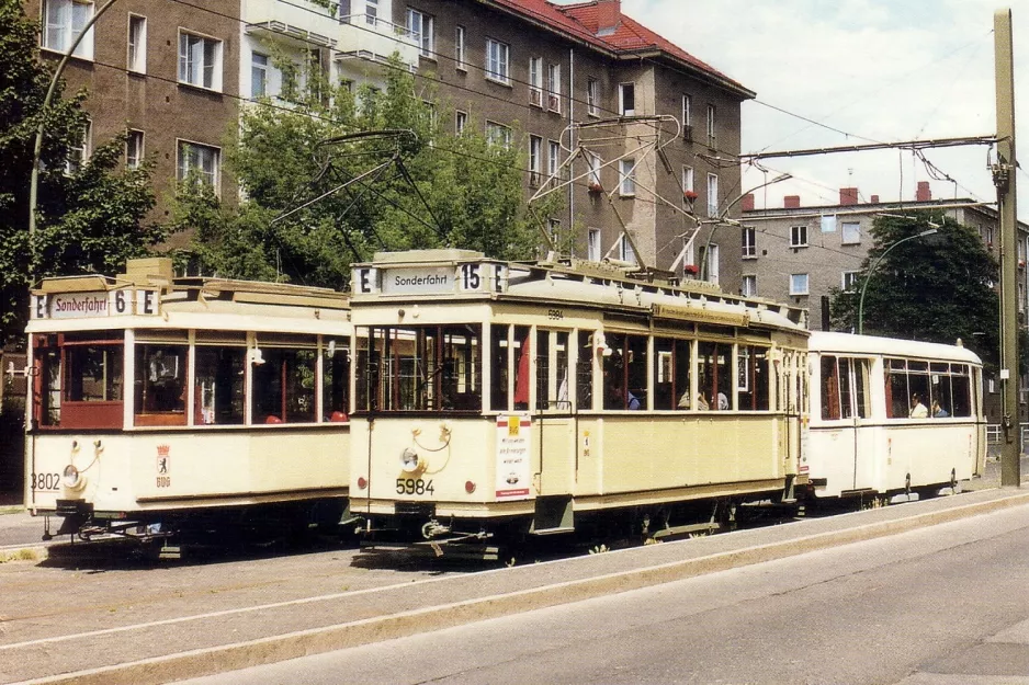 Postkarte: Berlin Museumswagen 3802nah Kniprodestr./Danziger Str. (2001)