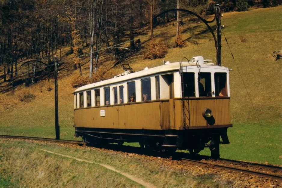 Postkarte: Bozen Rittnerbahn 160 mit Triebwagen 2nah Rappmannsbichl (1982)