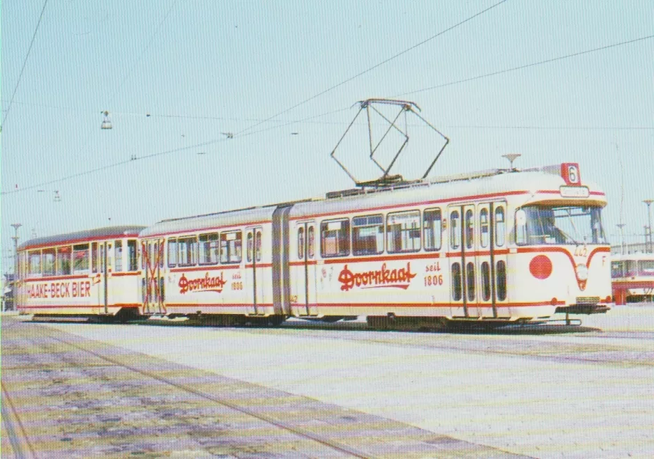 Postkarte: Bremen Gelenkwagen 442 am BSAG - Zentrum (1965)