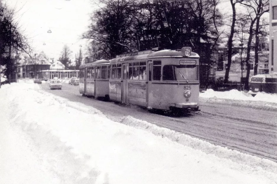 Postkarte: Bremen Straßenbahnlinie 15 mit Triebwagen 825nah Am Stern (1960-1969)