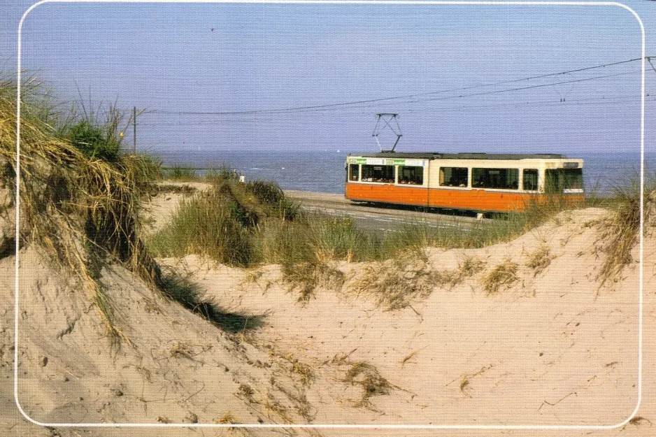 Postkarte: Brüssel De Kusttram nah Middelkerke (1982)