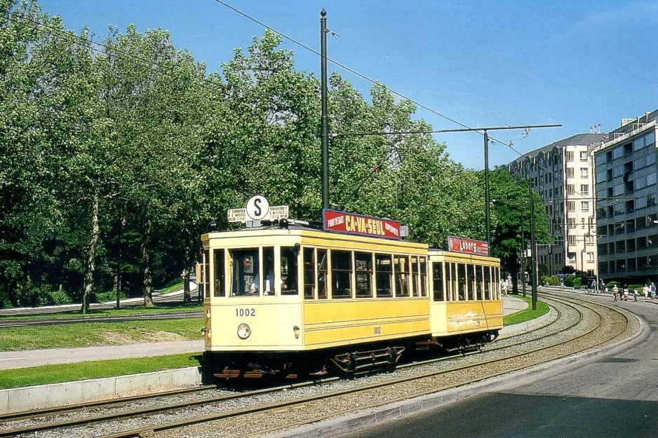 Postkarte: Brüssel Tourist Tramway mit Triebwagen 1002 auf Avenue de Tervueren / Tervurenlaan (1997)