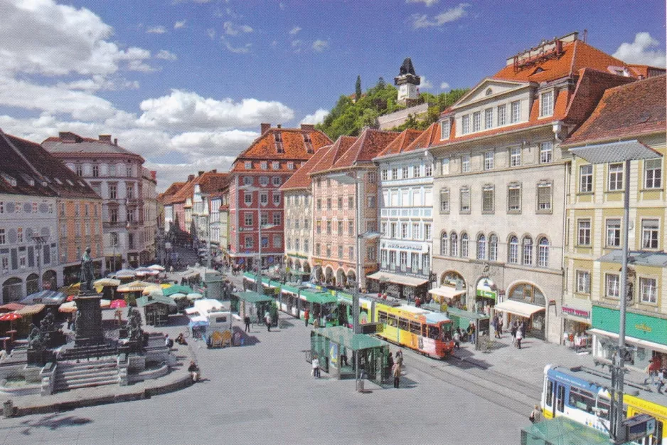 Postkarte: Graz auf Hauptplatz / Congress (1995)