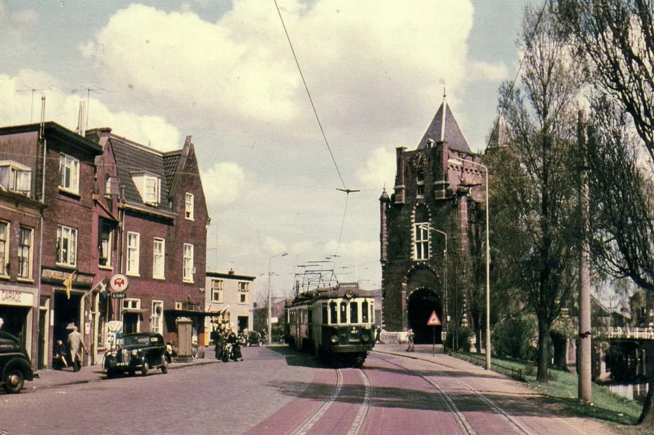 Postkarte: Haarlem Regionallinie G nah Armsterdamse Poort (1957)